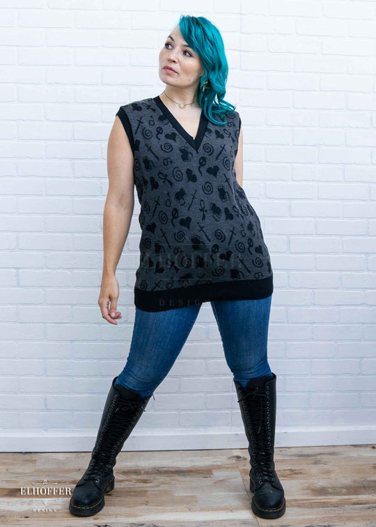 Sibling Sigils Unisex Vest - Reverse Grey Top