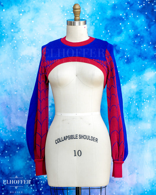 Spiderweb Capricorn Crew Crop - Classic Blue