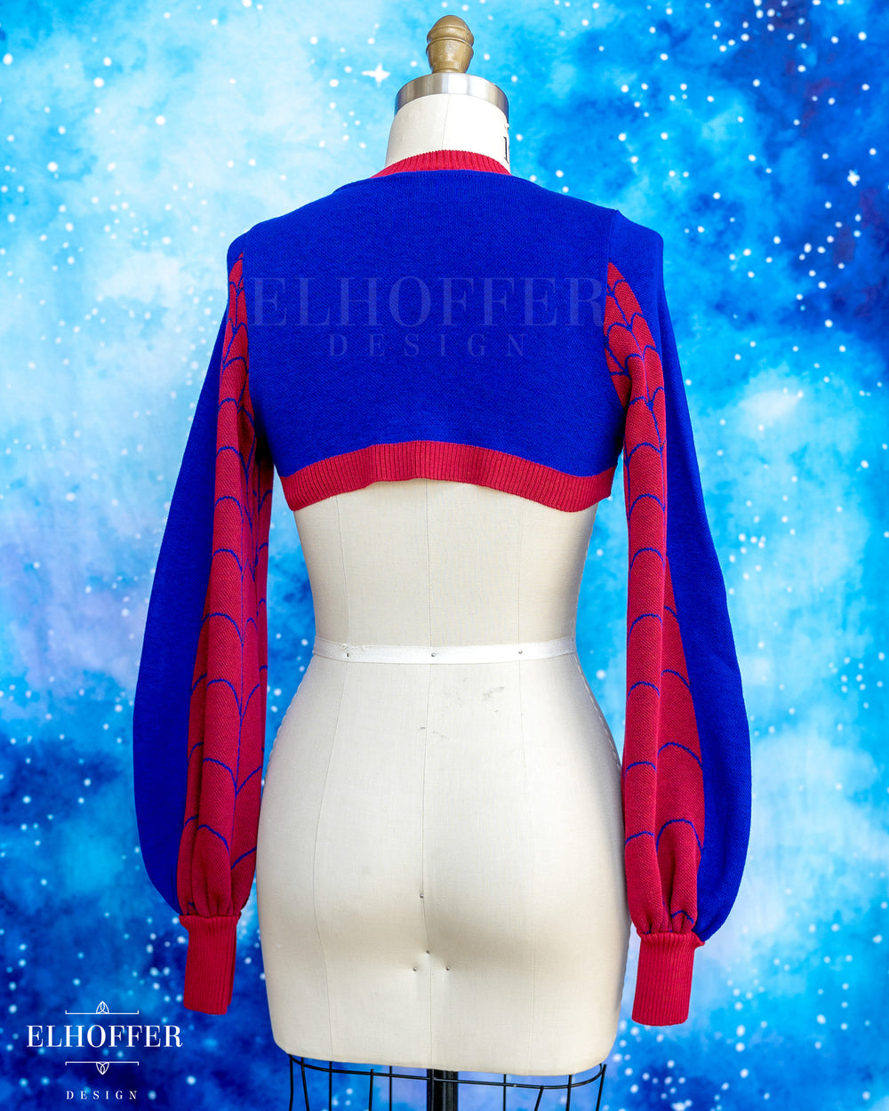 Spiderweb Capricorn Crew Crop - Classic Blue