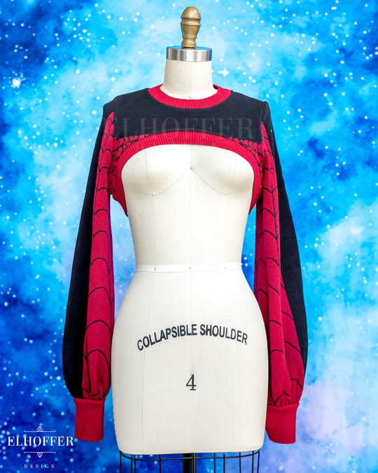 Spiderweb Capricorn Crew Crop - Ultimate Black