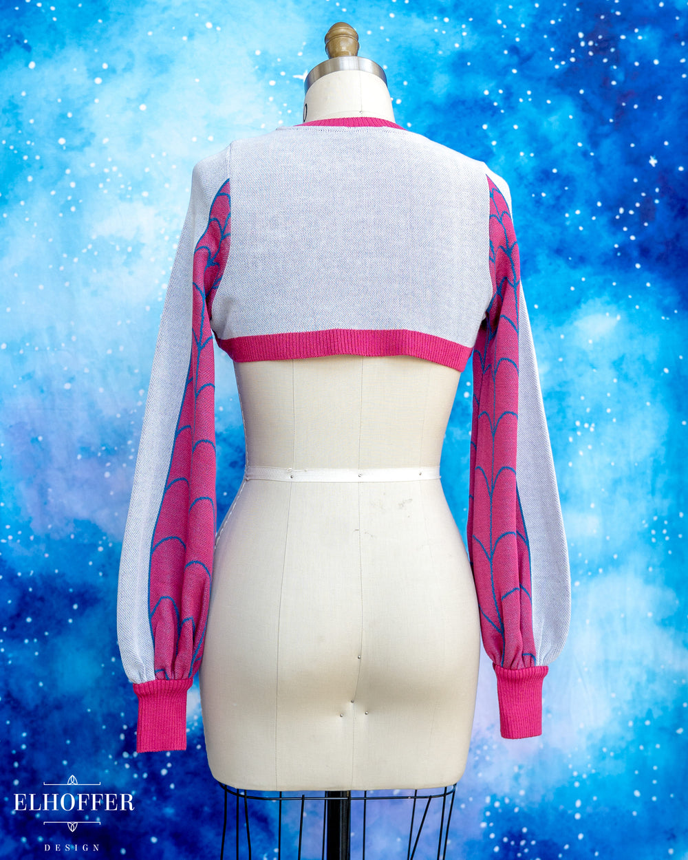 Spiderweb Capricorn Crew Crop - Ghostie White