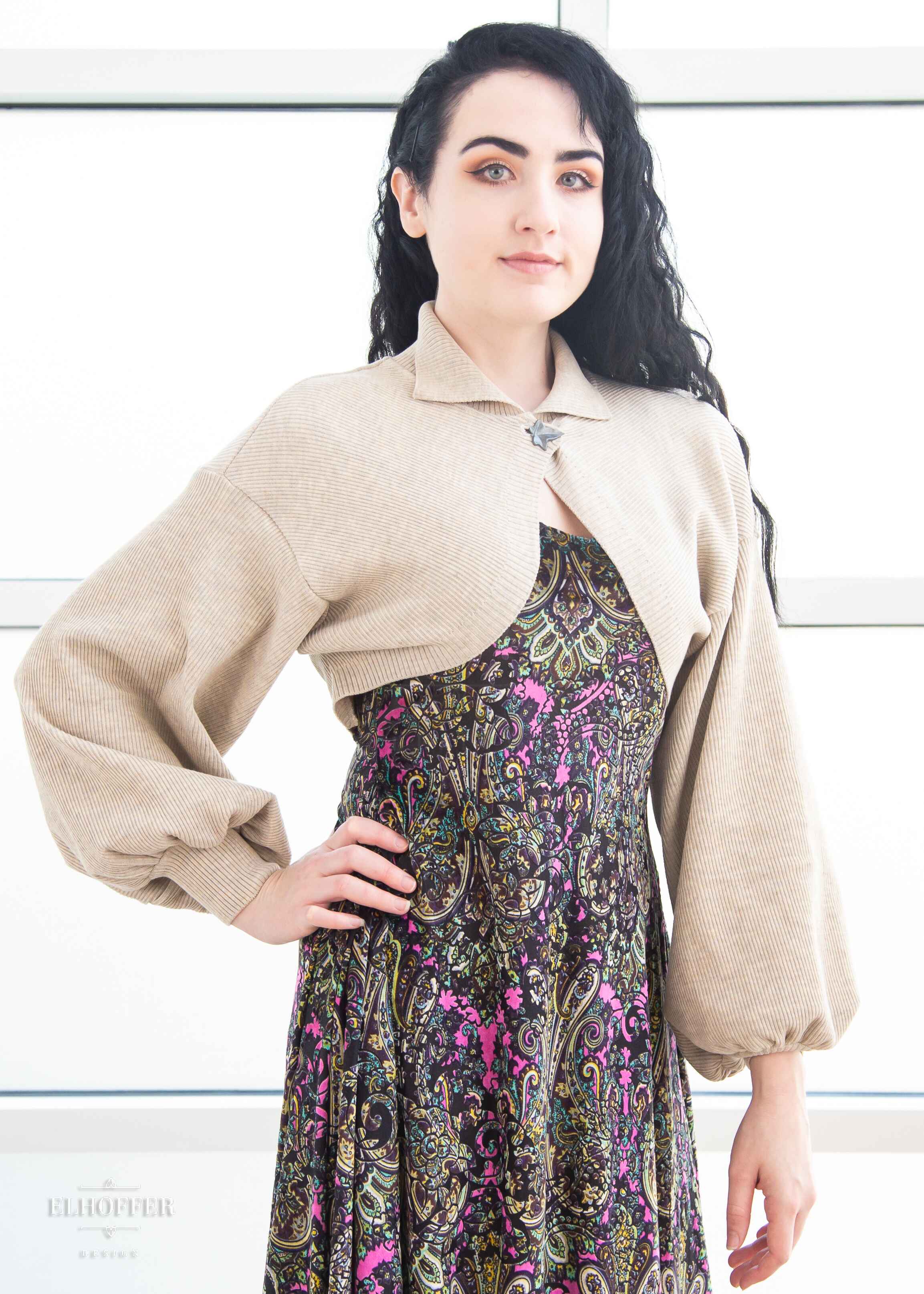 Essential Sabrina Shrug - Oatmeal Top