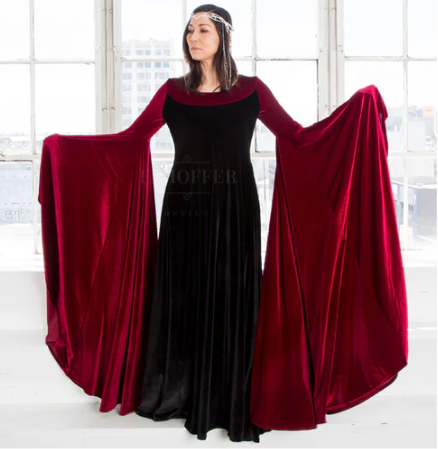 Archive Sale | Elven Princess Gown - Crimson/Black - XL