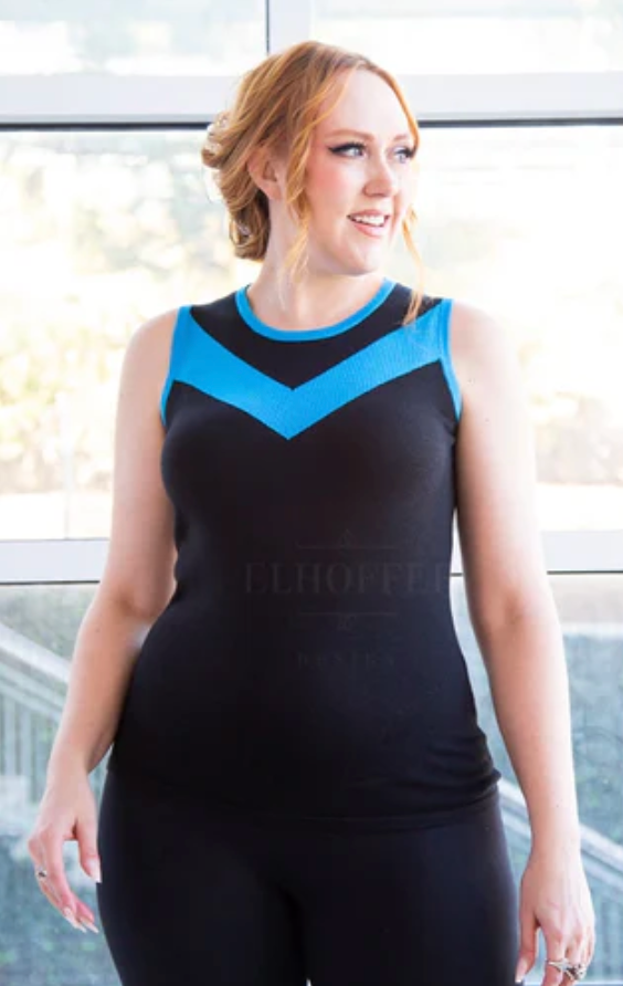 Archive Sale | Lady Wonder Tank - Black/ Teal - 4XL