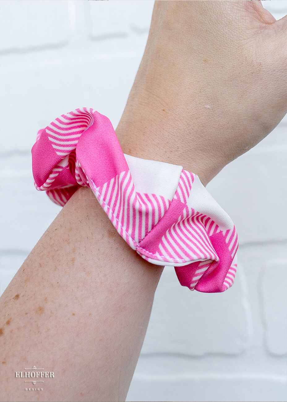 Doll Pink Gingham Scrunchie