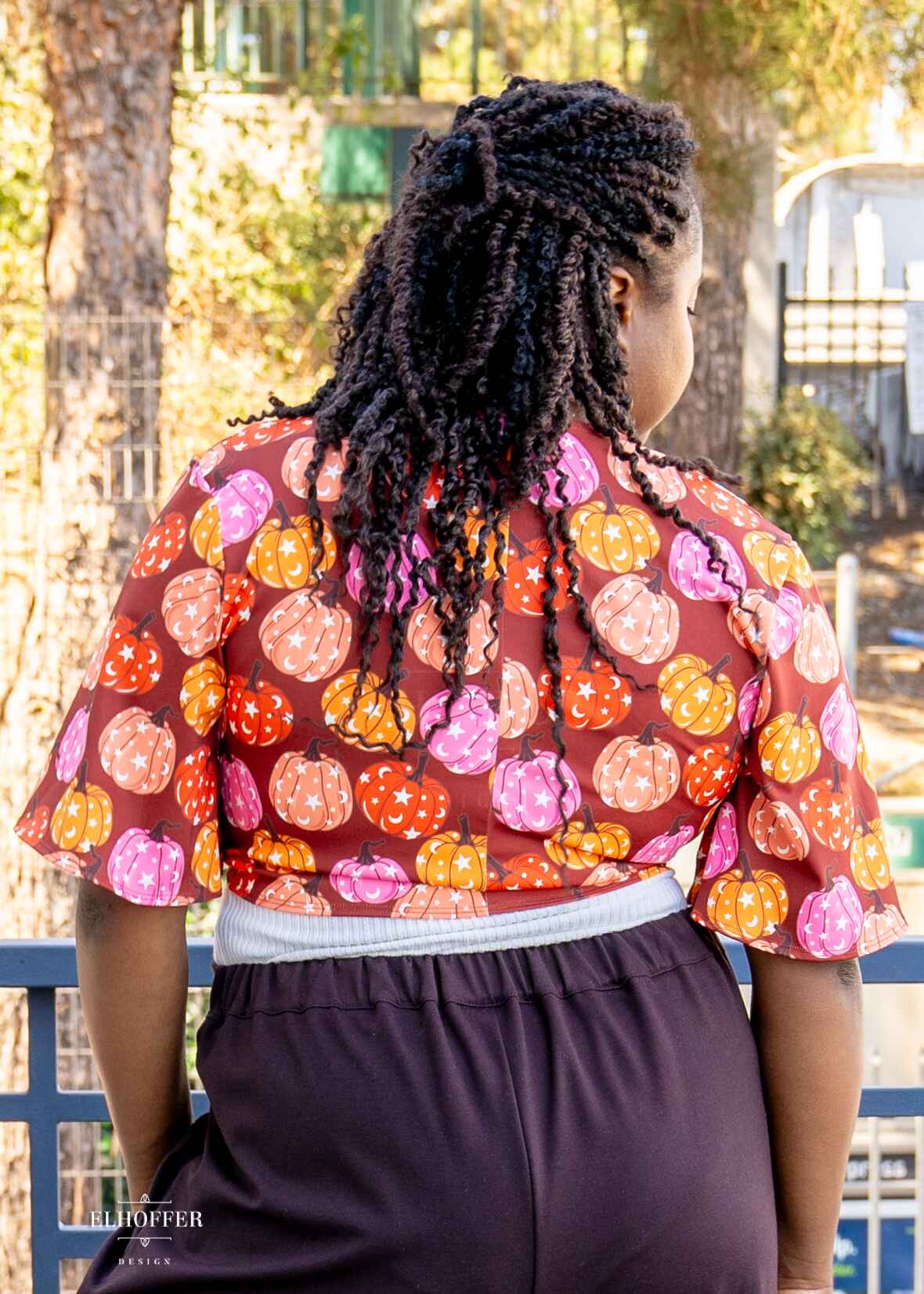 Essential Mary Anne Wrap Top - Pumpkin Witch