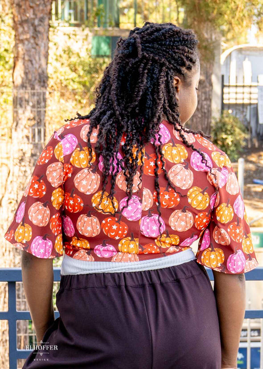 Essential Mary Anne Wrap Top - Pumpkin Witch