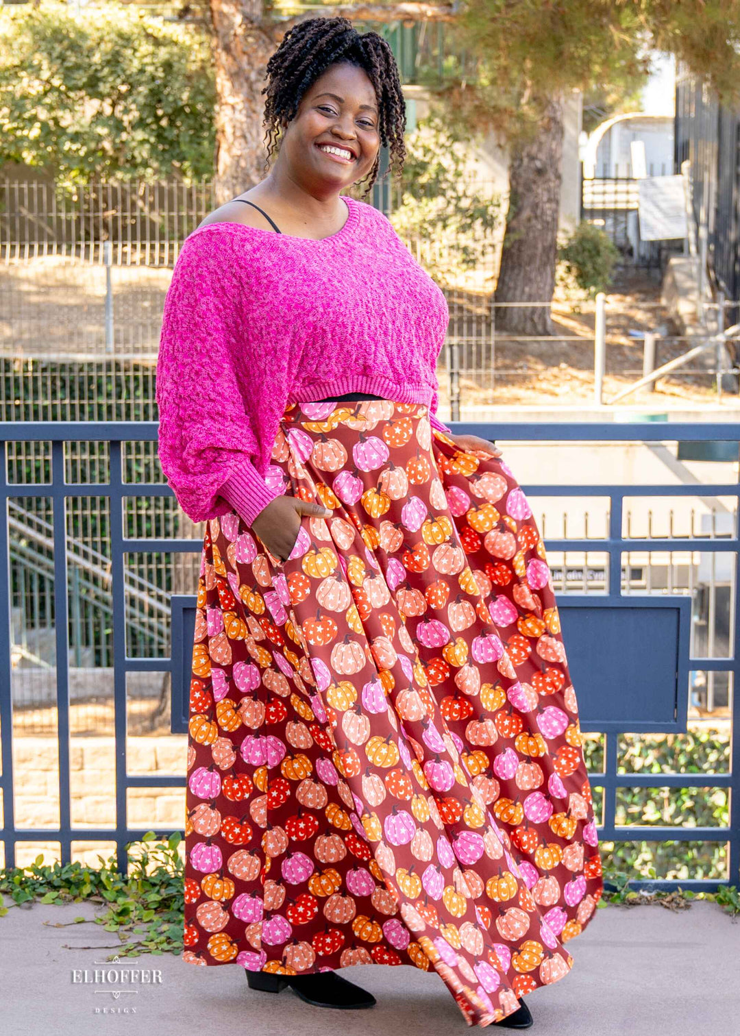 Essential Cindy Maxi Skirt - Pumpkin Witch