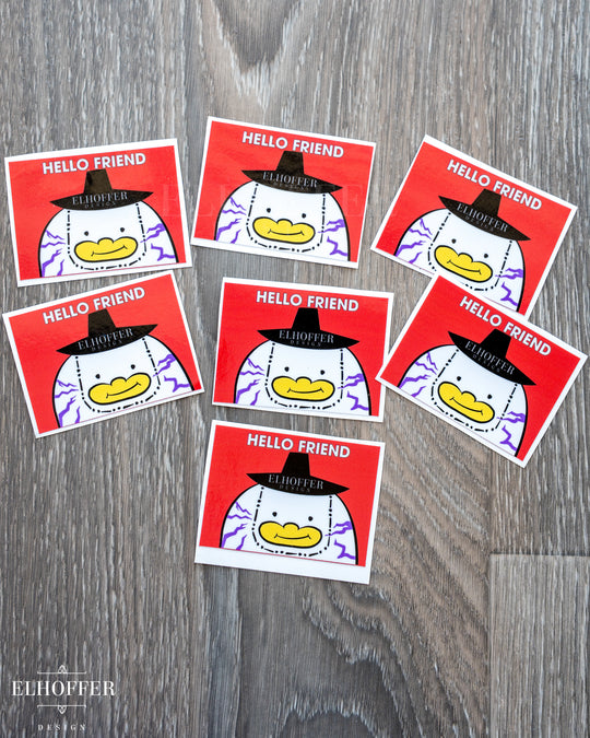 Hello Friend Demon Vinyl Sticker