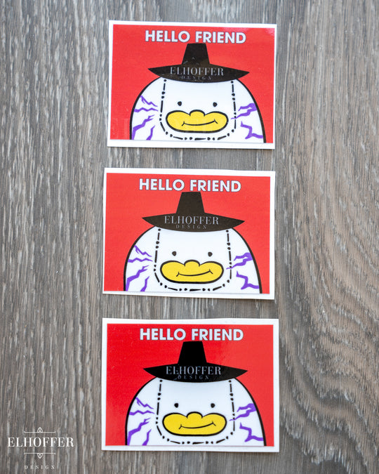 Hello Friend Demon Vinyl Sticker