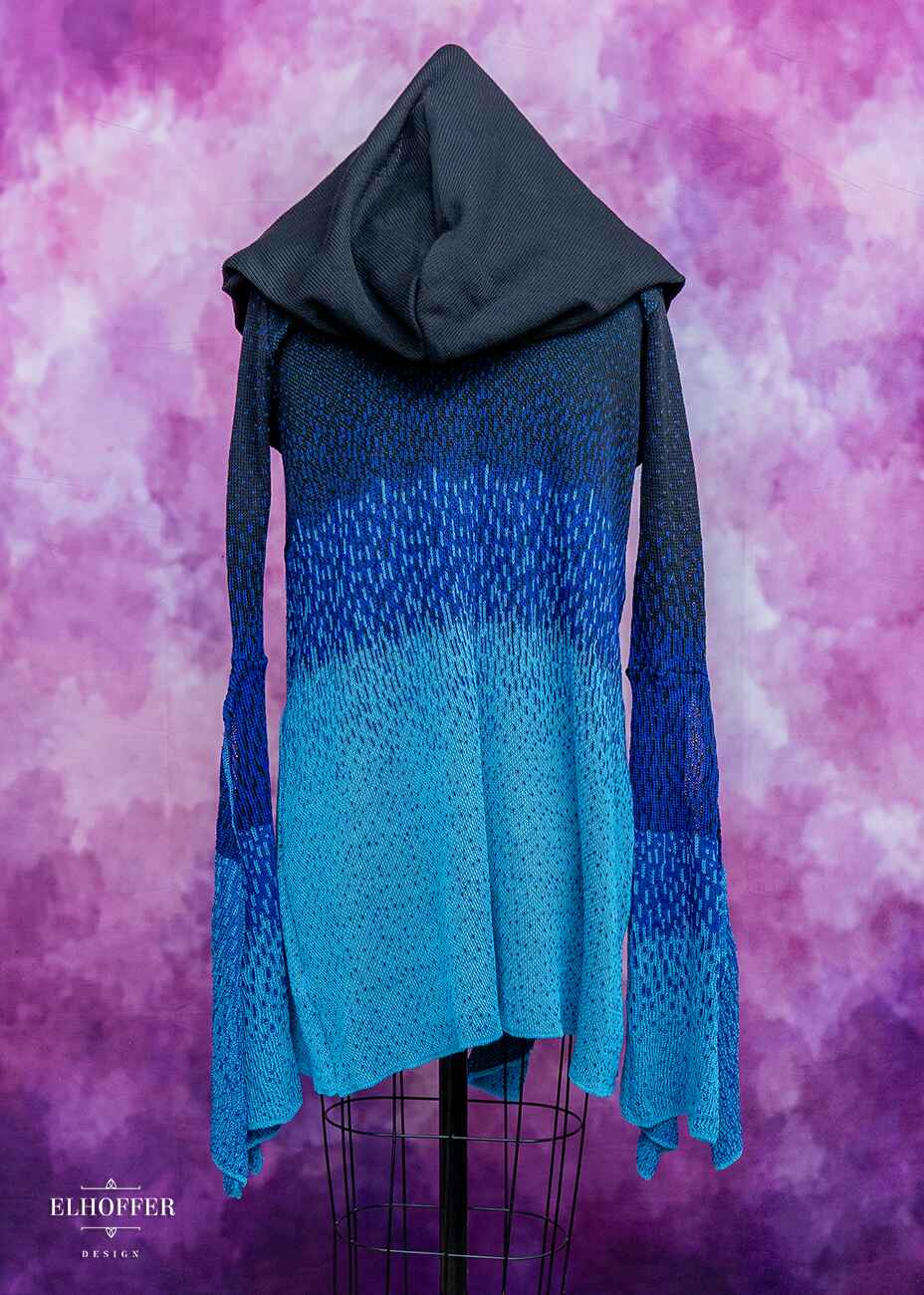 Essential Sunset Longline Cardigan - Underworld Blue Ombre