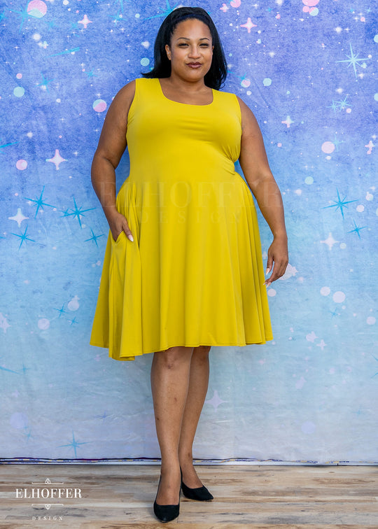 Essential Knee Length Dress - Antique Gold