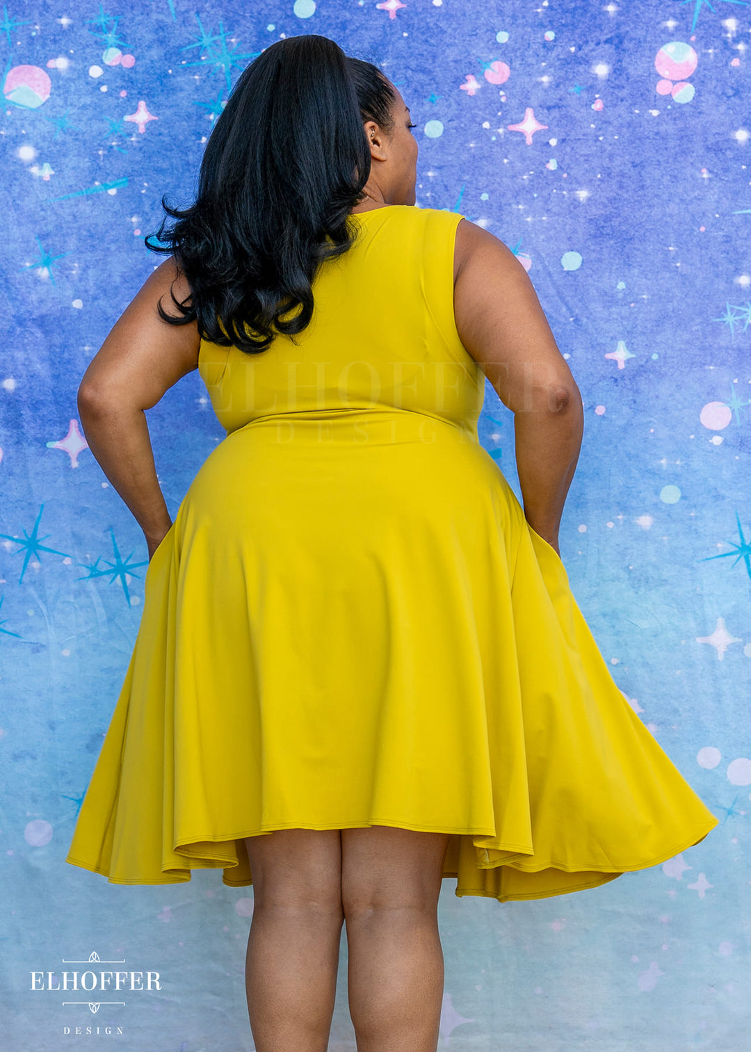 Essential Knee Length Dress - Antique Gold