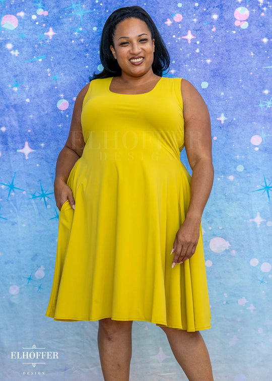 Essential Knee Length Dress - Antique Gold