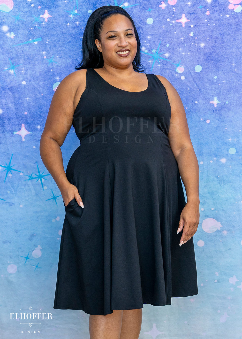 Essential Virgo Dress - Black Ponte