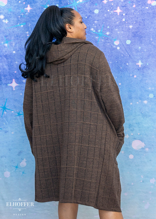 Galactic Renegade Unisex Duster Cardigan - Sepia Knight