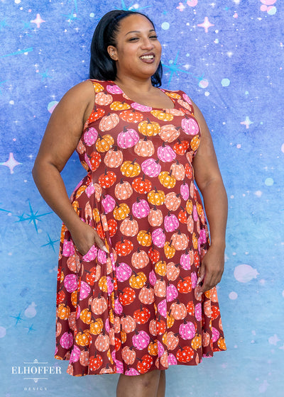 Essential Knee Length Dress - Pumpkin Witch