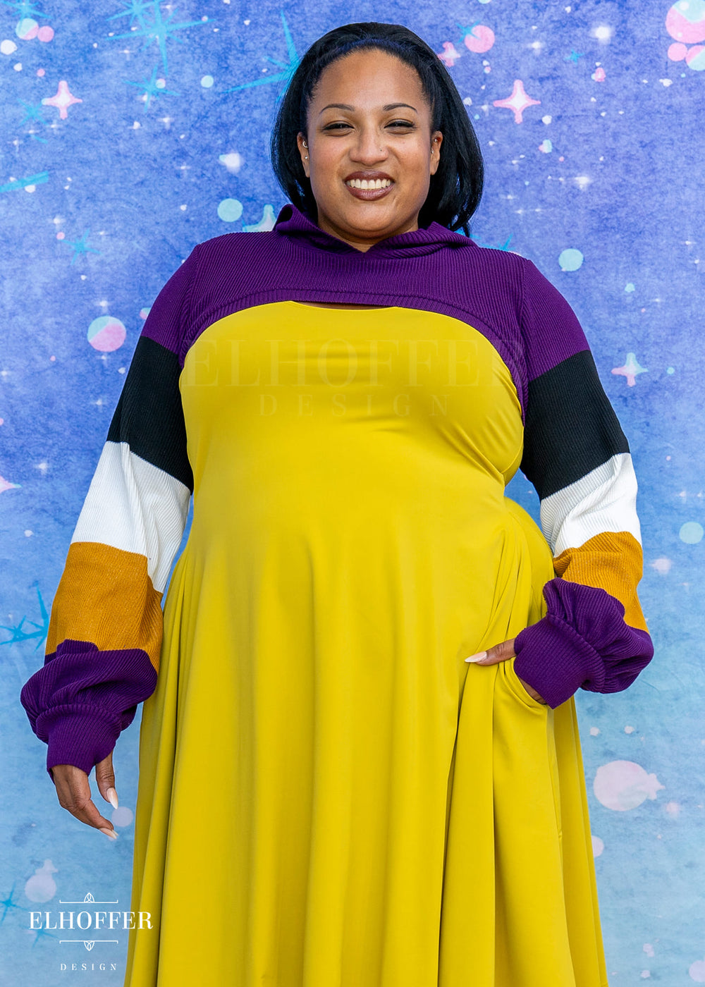 Essential Capricorn Crop Hoodie - Nonbinary Pride