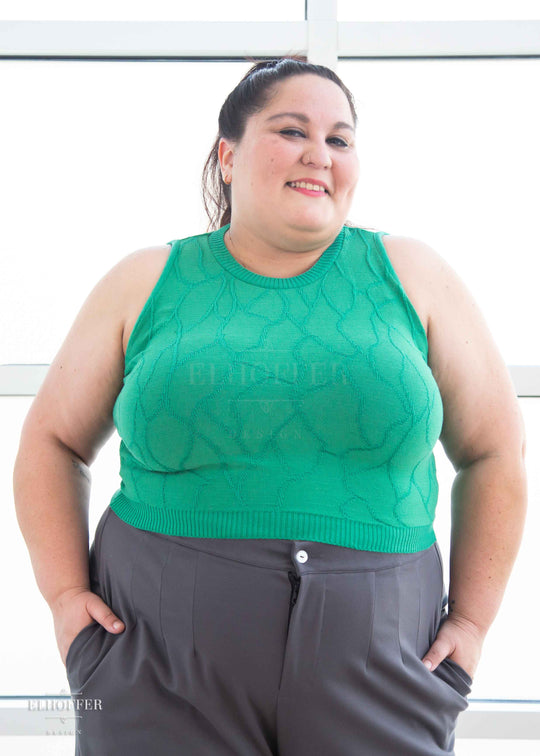 Essential Susan Crop Top - Butterfly Sea Green