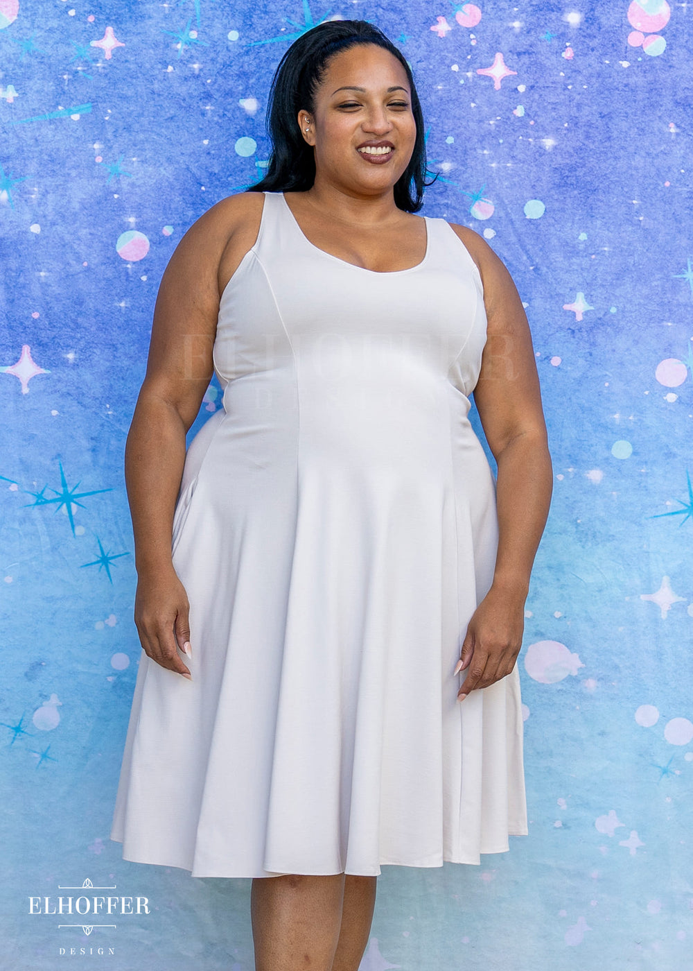 Essential Virgo Dress - Arctic White Ponte