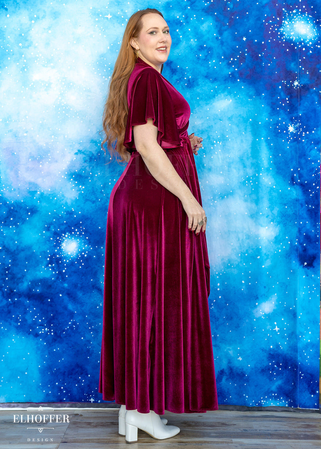 PREORDER - Essential Isabella Maxi Wrap Dress - Rhodonite Velvet