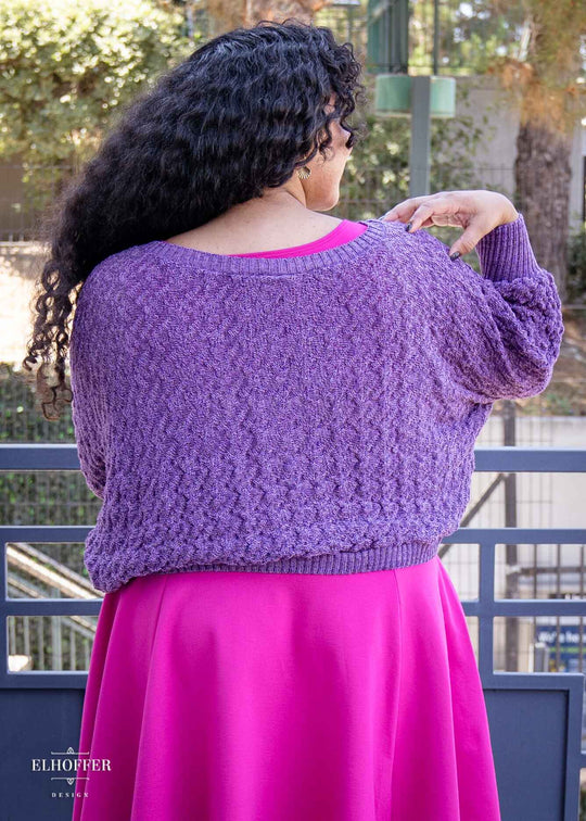 Essential Whitney Oversize Sweater - Purple