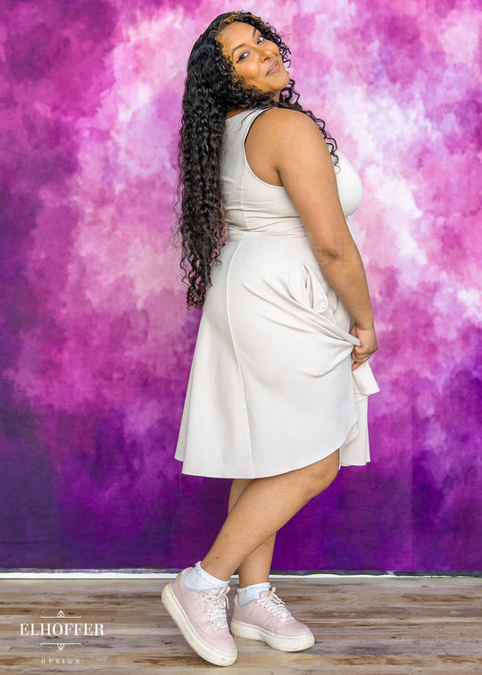 Essential Virgo Dress - Arctic White Ponte