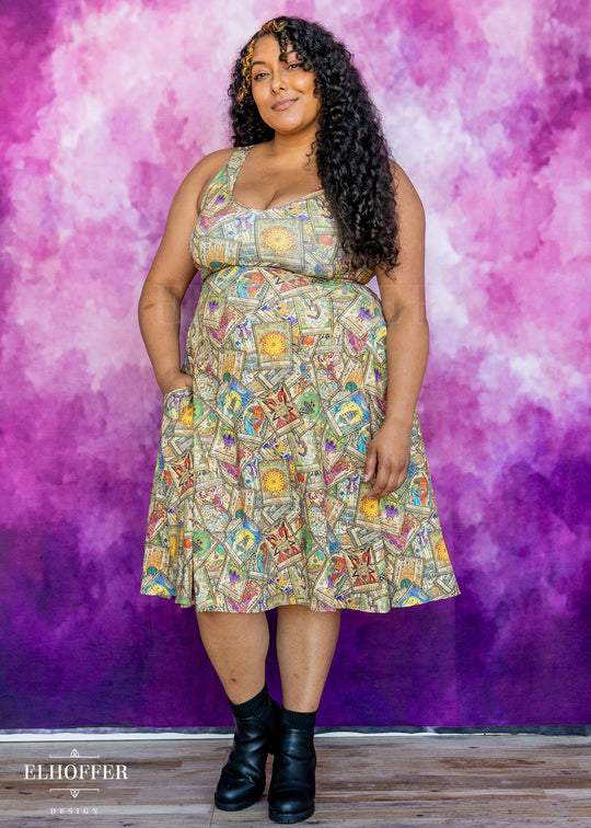 Essential Aquarius Knee Length Dress - Major Arcana