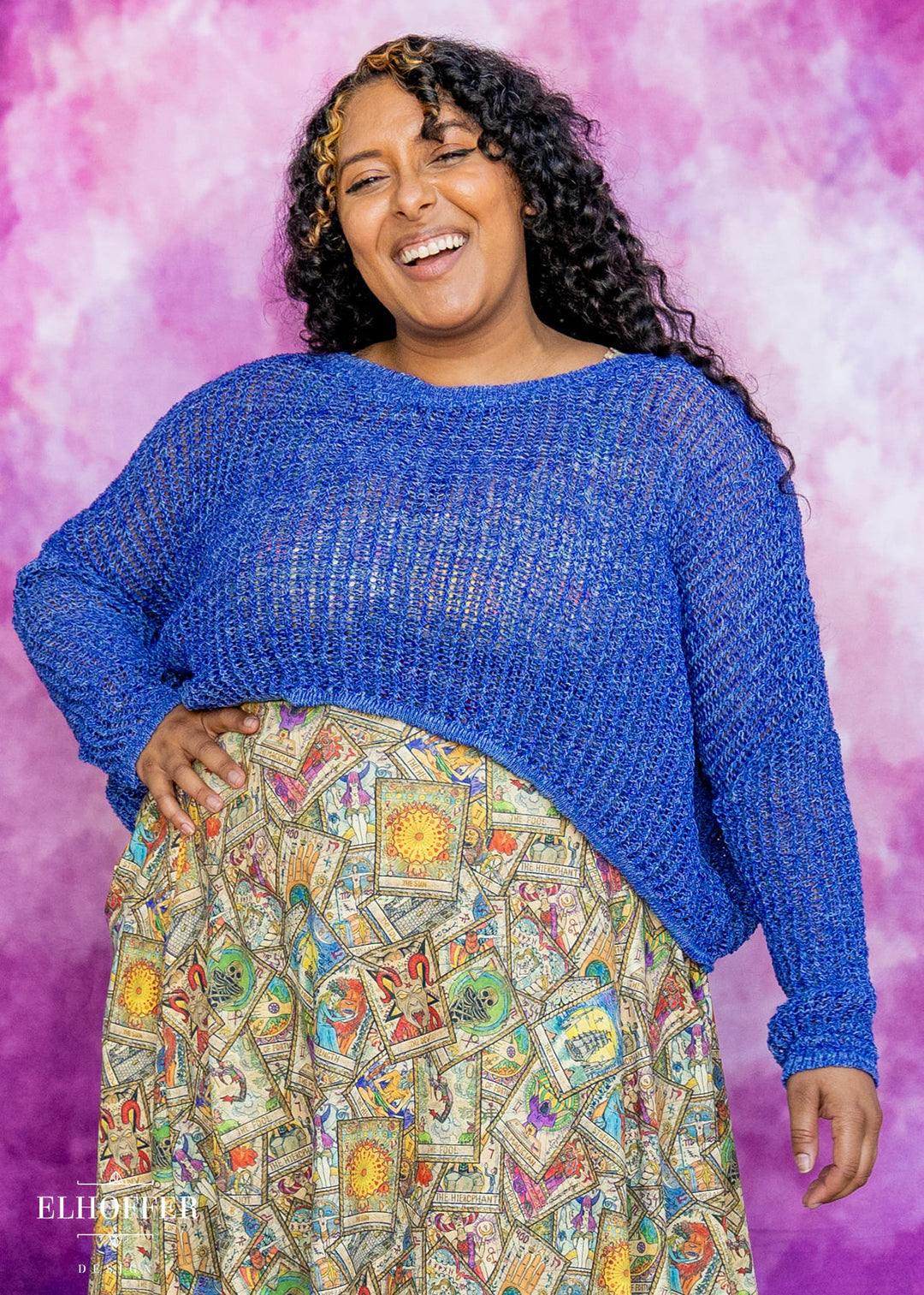 Essential Delirium Oversize Crop - Wild Blueberry