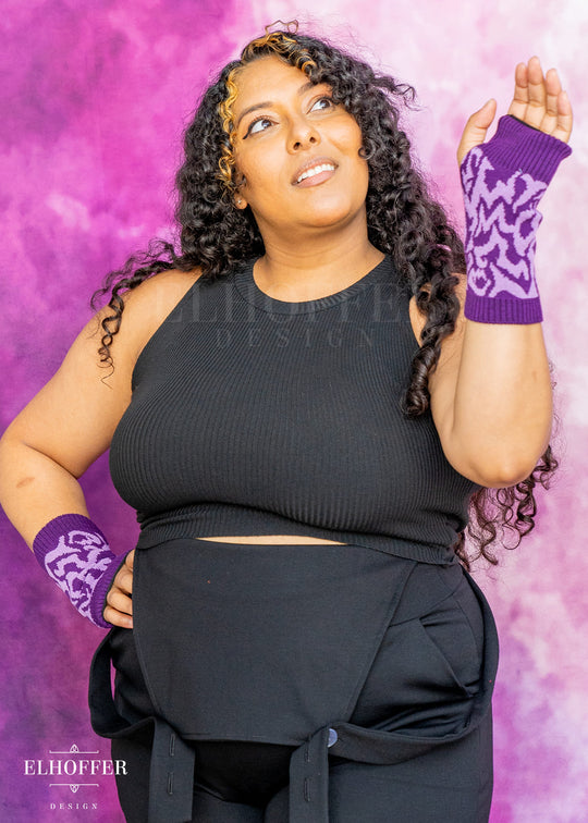 Demon Marking Gloves - Purple/Lavender