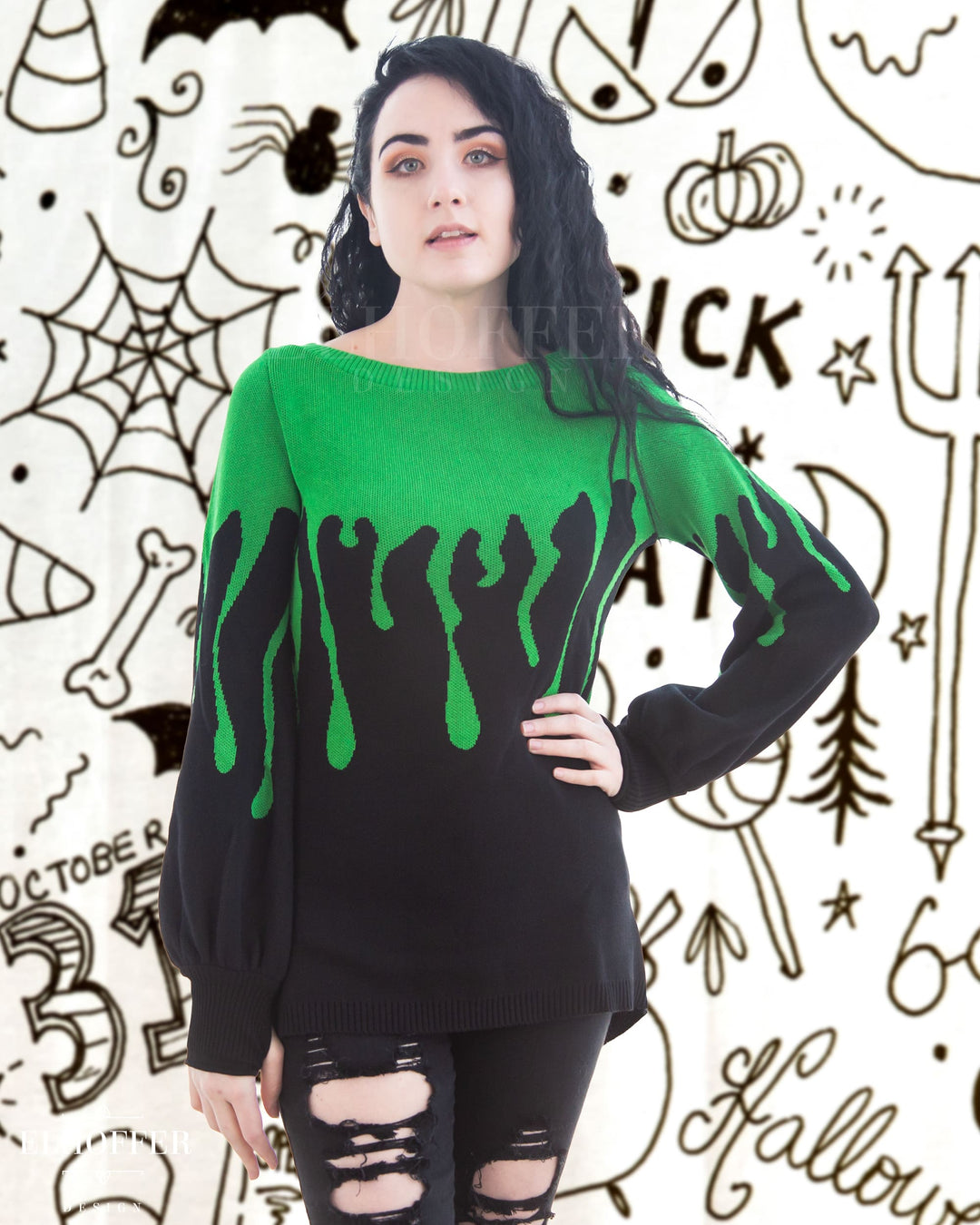 Essential Slime Drip Oversize Sweater