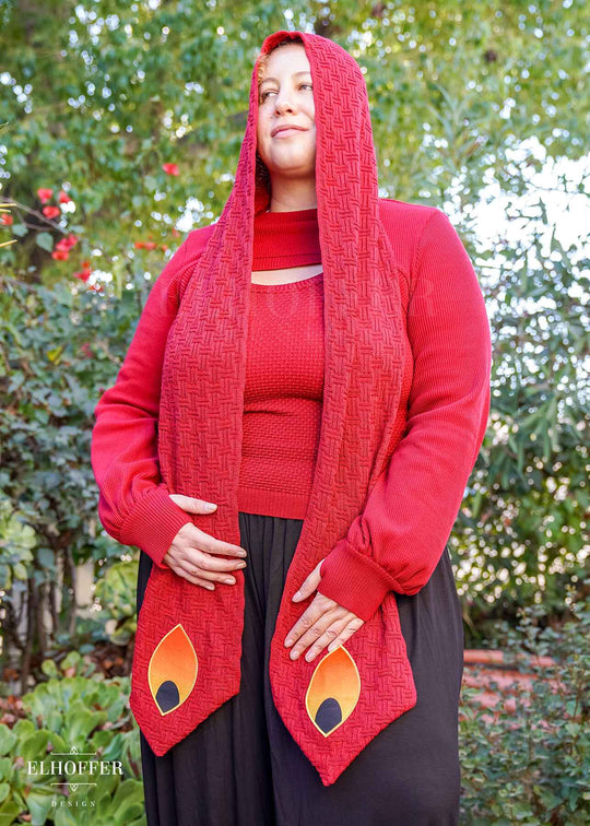 PREORDER - Galactic Queen Hooded Scarf - Crimson Negotiator