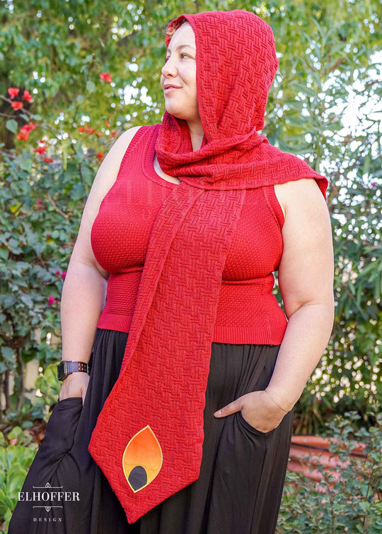 PREORDER - Galactic Queen Hooded Scarf - Crimson Negotiator