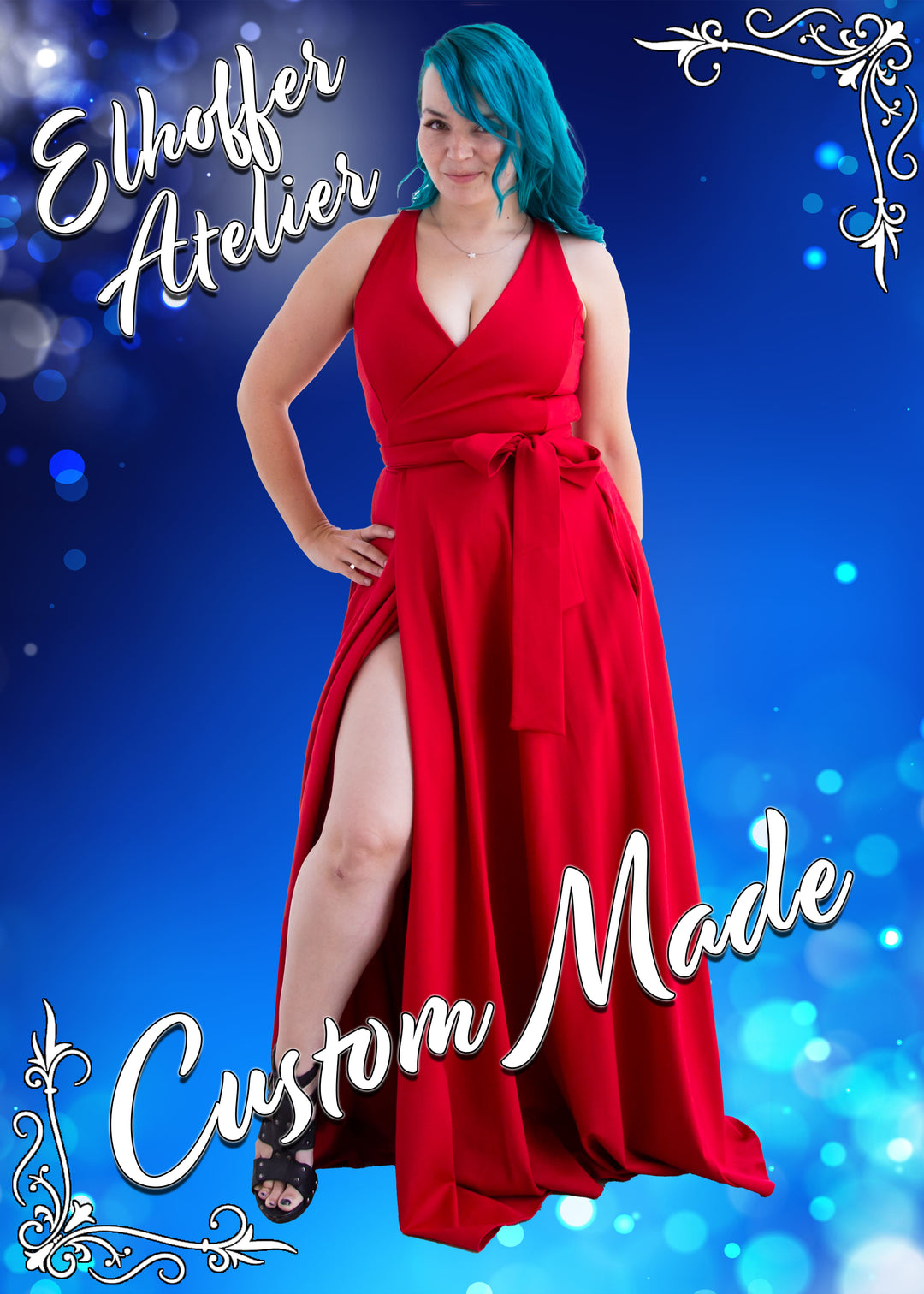 Elhoffer Atelier - Custom Melissa Maxi Wrap Dress - Sleeveless - Made to Order