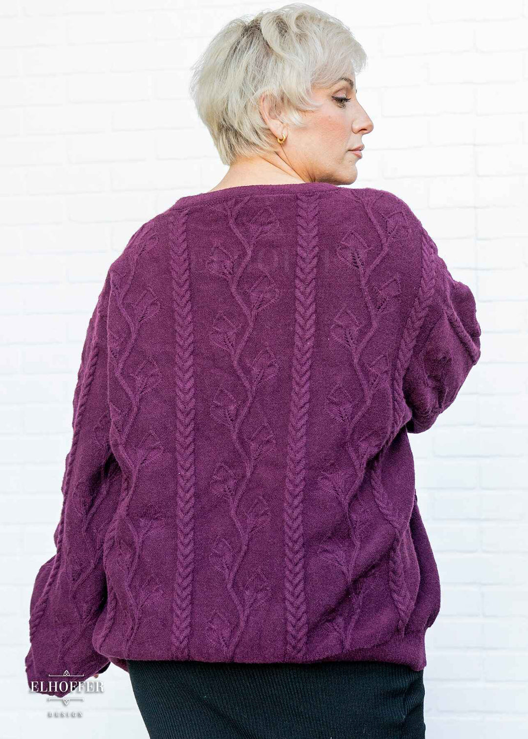 PREORDER - Elevensies Oversize Cardi - Prancing Pony Plum