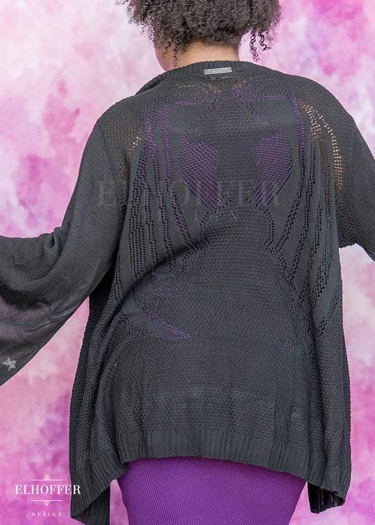 Fae of Night & Stars Cape Sleeve Longline Cardigan