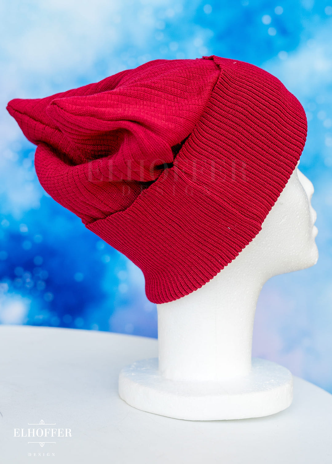 Lightweight Relaxed Fit Kitty Beanie - Resistance Red