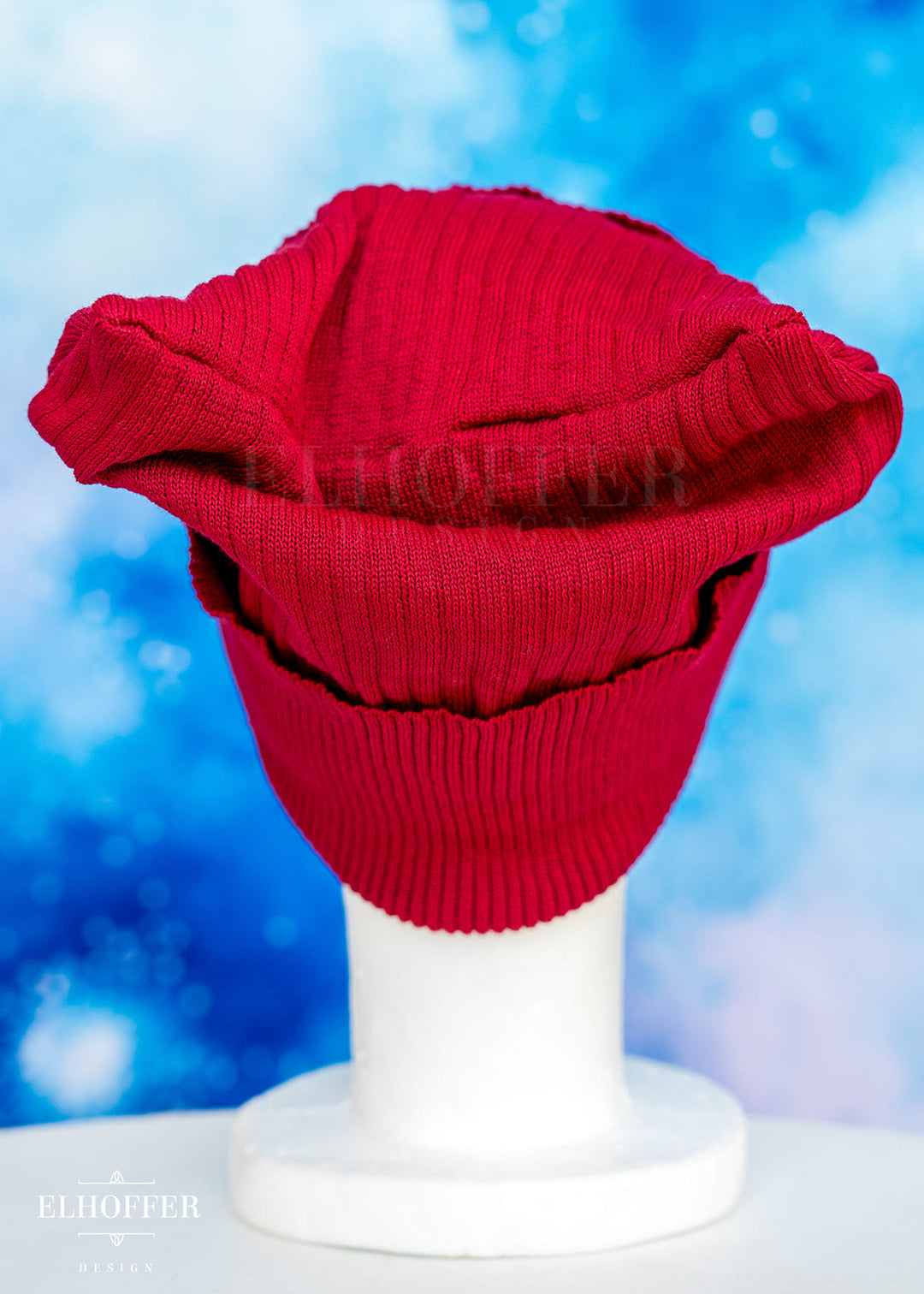 Lightweight Relaxed Fit Kitty Beanie - Resistance Red