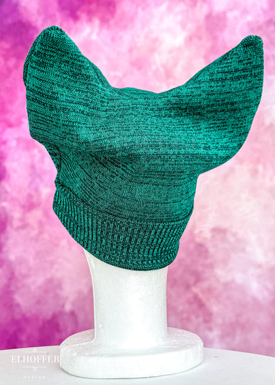 Green Diamonds Cat Ear Beanie