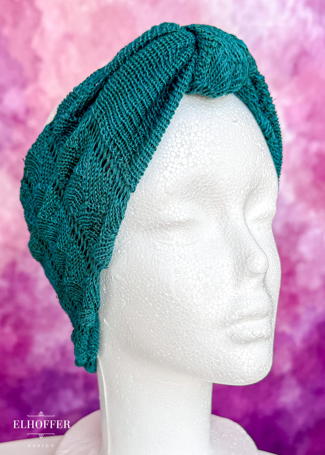 Handmade Knotted Headband - Runic Teal Dragonscale