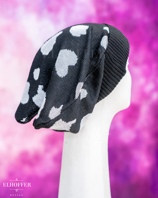 Handmade Inky Mush Slouchy Cat Ear Knit Beanie