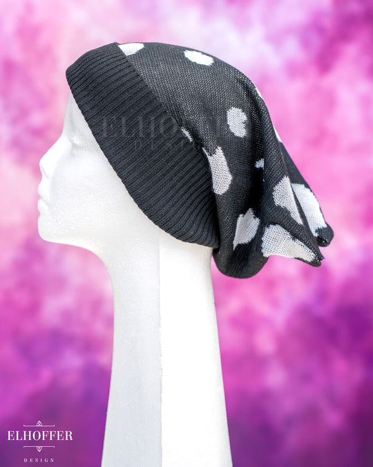 Handmade Inky Mush Slouchy Cat Ear Knit Beanie