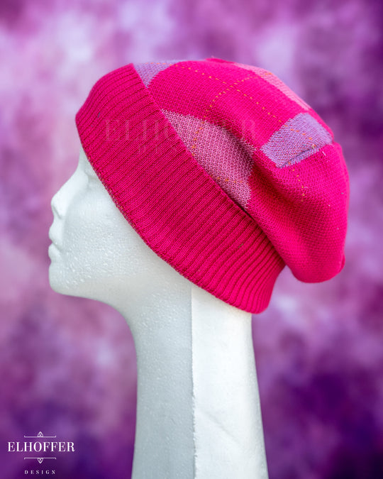 Handmade Baby Argyle Knit Beanie - Best On Tiny Heads