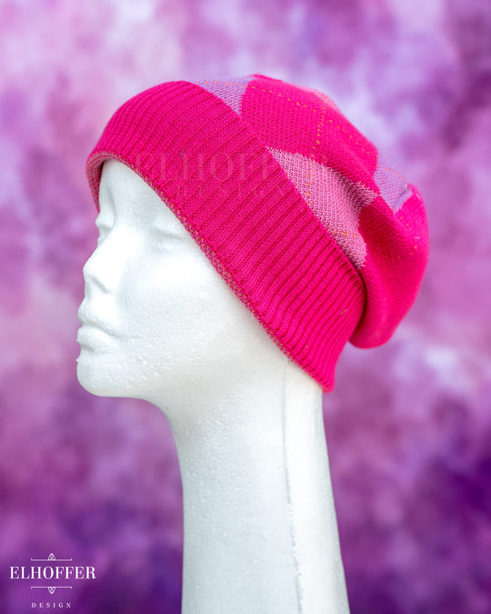 Handmade Baby Argyle Knit Beanie - Best On Tiny Heads