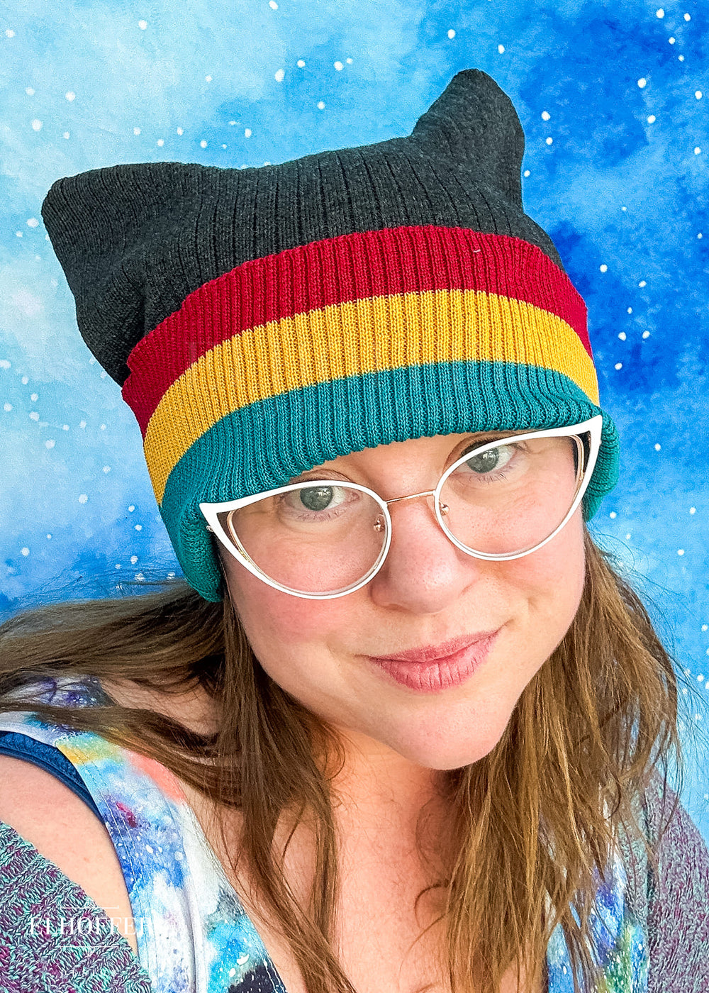 Lightweight Relaxed Fit Kitty Beanie - Interstellar Prodigy