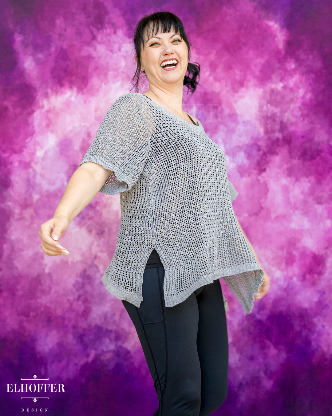 Handmade Chainmail Tunic Top - Light Grey Knit