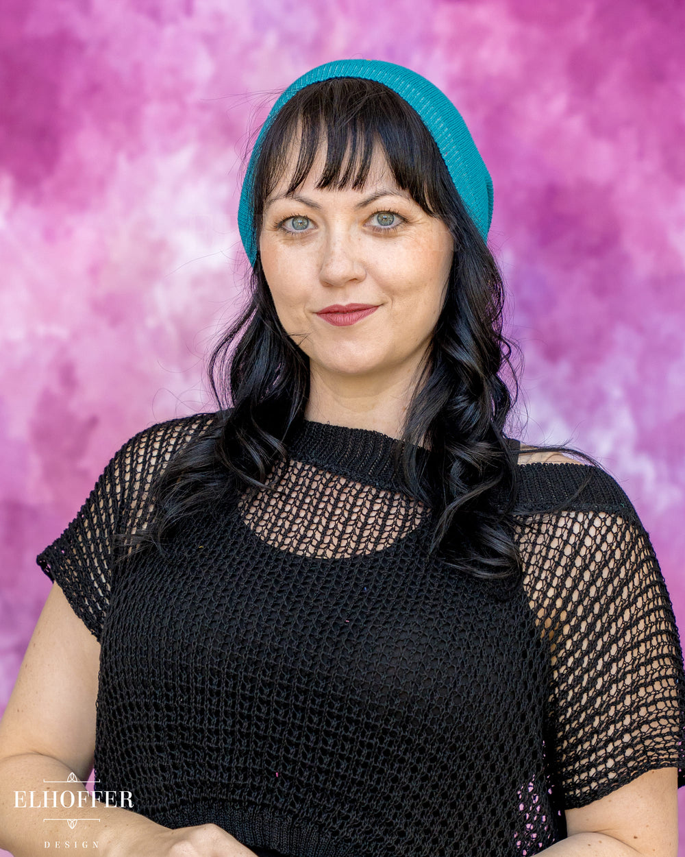 Handmade Teal Ribbed Knit Beanie