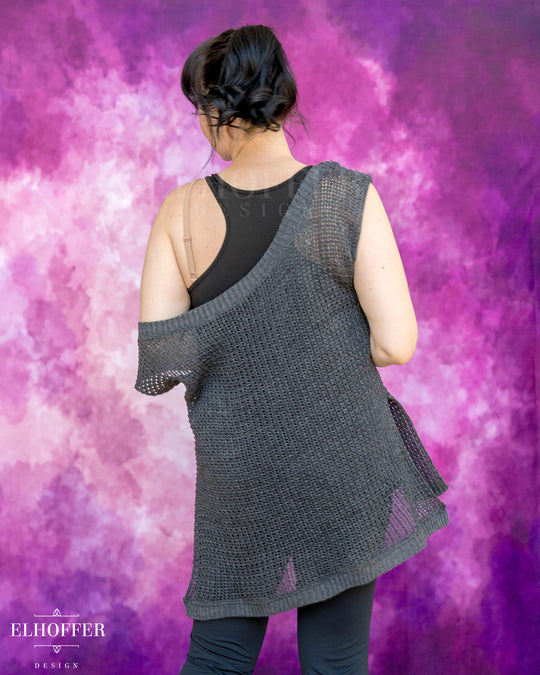 Handmade Chainmail Tunic Top - Charcoal Knit