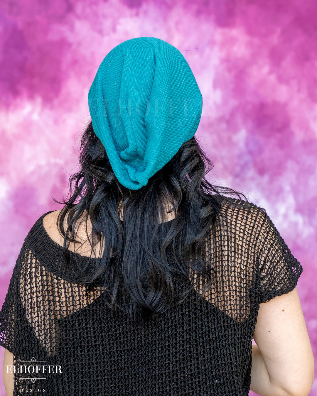 Handmade Teal Ribbed Knit Beanie