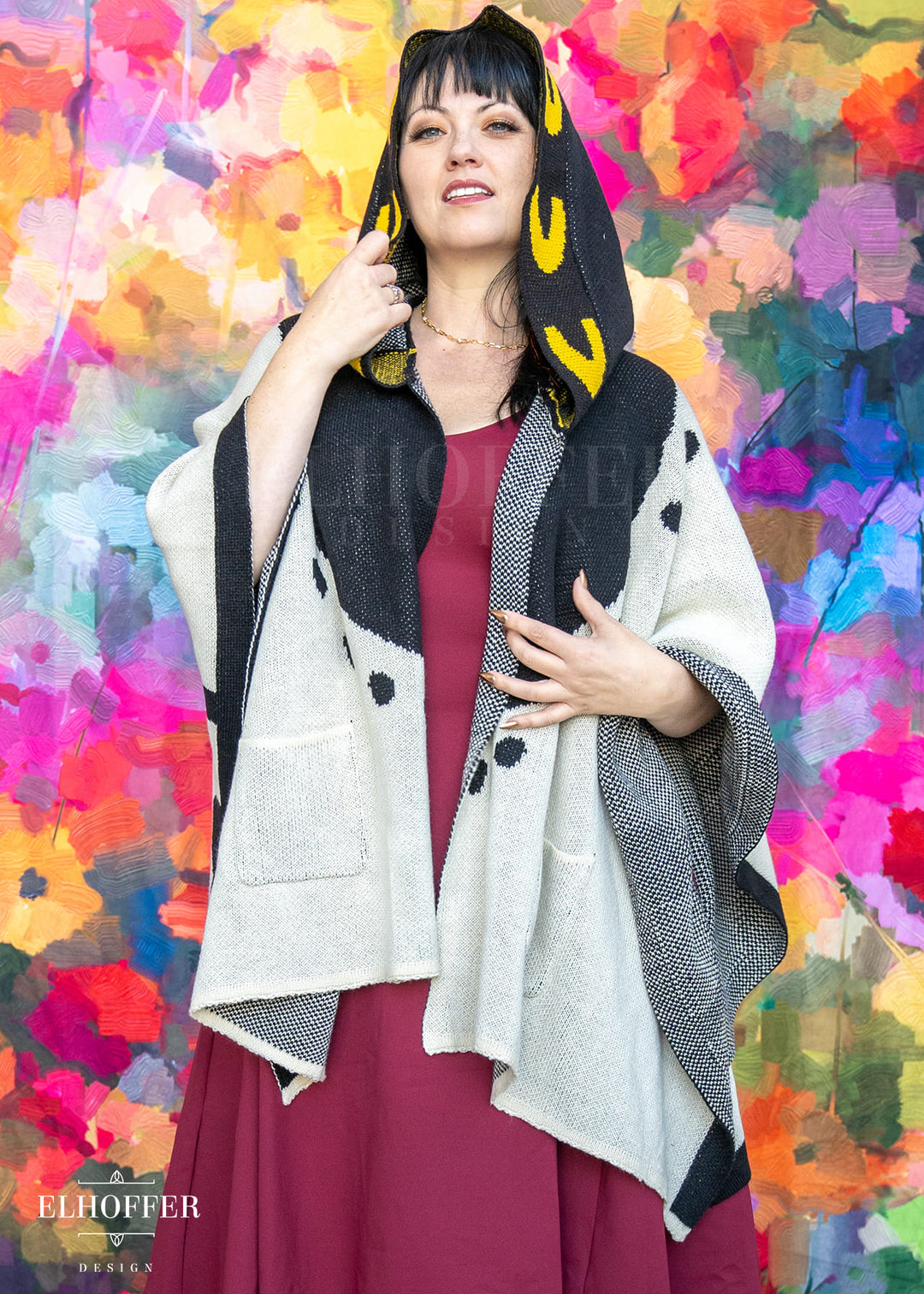 PREORDER - Sassy Magpie Hooded Poncho